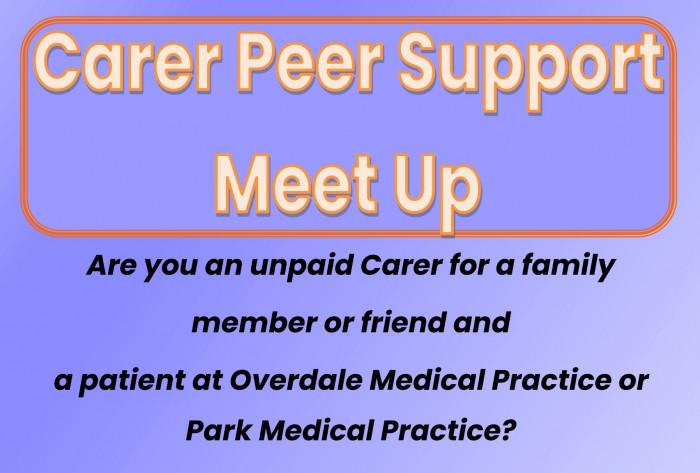 Overdale and Park Medical Practice Carer Peer Support Group Drop -in at Borrowash